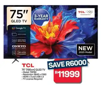 Pick n Pay Hypermarket TCL 75 QLED TV offer