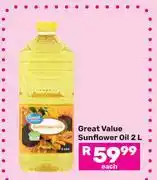 Game Great Value Sunflower Oil-2L offer