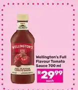 Game Wellington's Full Flavour Tomato Sauce-700ml offer