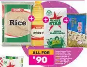 Game Econo Medium Grain Parboiled Rice 2Kg+Blended Cooking Oil 750ml+White Star Super Maize Meal 2.5Kg offer