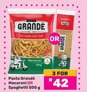 Game Pasta Grande Macaroni Or Spaghetti-For 3 x 500g offer