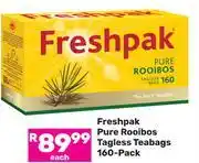 Game Freshpak Pure Rooibos Tagless Teabags 160 Pack offer