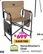 Game Camp Master Karoo Director's Chair offer