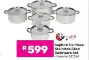 Game Tissolli Saphire 10-Piece Stainless Steel Cookware Set-Per Set offer