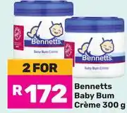 Game Bennetts Baby Bum Creme-For 2 x 300g offer
