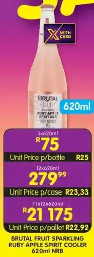 Shoprite Liquor Brutal fruit sparkling ruby apple spirit cooler nrb offer