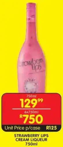 Shoprite Liquor Strawberry lips cream liqueur offer