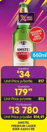 Shoprite Liquor Amstel premium lager beer rb offer