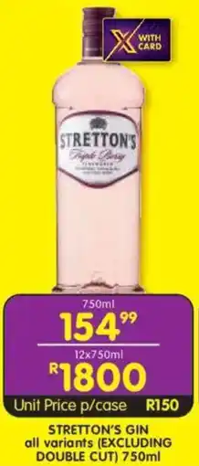 Shoprite Liquor Stretton's gin offer