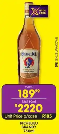 Shoprite Liquor Richelieu brandy offer