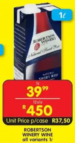 Shoprite Liquor Robertson winery wine offer