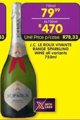 Shoprite Liquor J.c. le roux vivante range sparkling wine offer