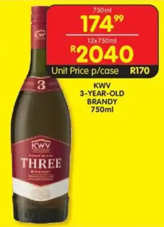 Shoprite Liquor Kwv 3-year-old brandy offer
