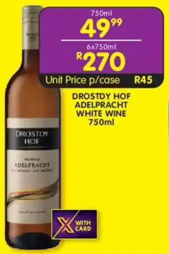 Shoprite Liquor Drostdy hof adelpracht white wine offer