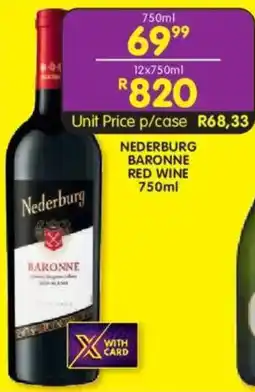 Shoprite Liquor Nederburg baronne red wine offer