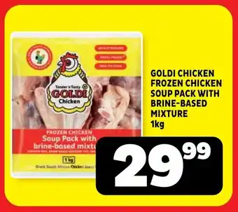 Usave Goldi chicken frozen chicken soup pack with brine-based mixture offer