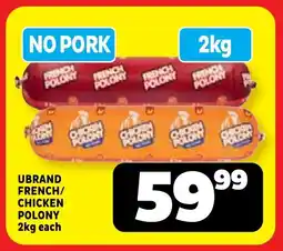 Usave Ubrand french/ chicken polony offer