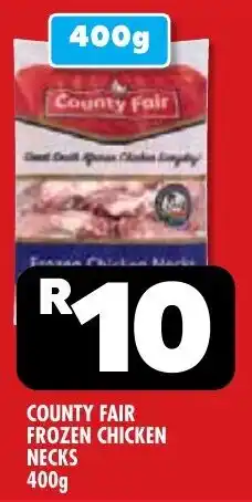 Usave County fair frozen chicken necks offer