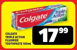 Usave Colgate triple action fluoride toothpaste offer