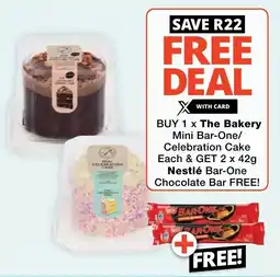 Checkers The Bakery Mini Bar-One/ Celebration Cake Each offer