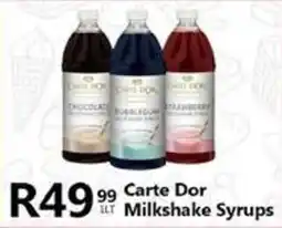 Take 'n Pay Carte Dor Milkshake Syrups offer