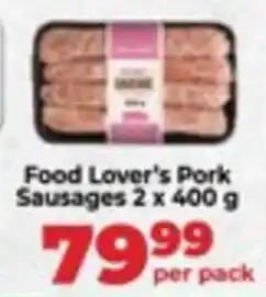 Food Lover's Market Food Lover's Pork Sausages offer