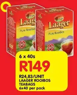 Shoprite Laager rooibos teabags offer