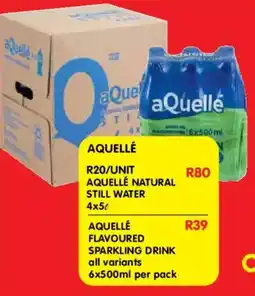 Shoprite Aquelle natural still water offer
