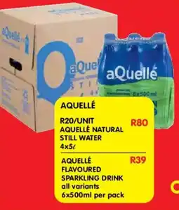 Shoprite Aquellé flavoured sparkling drink offer