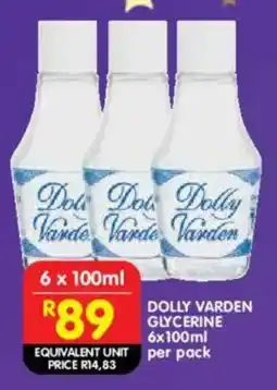 Shoprite Dolly varden glycerine offer