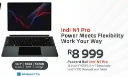 Computer Mania Packard Bell Indi N1 Pro 14.1 Inch FHD IPS 2-in-1 Detachable Intel N100 Notebook and Tablet offer