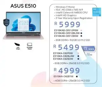 Computer Mania Asus E510 offer