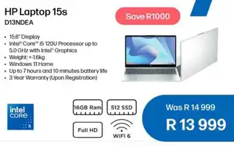 Computer Mania HP Laptop 15s offer