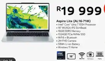 Computer Mania Acer Aspire Lite Intel Core Ultra 7 155H Processor Laptop offer
