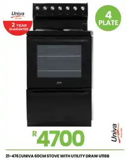 Fair Price Univa 60cm stove with utility draw offer