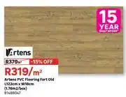Leroy Merlin Artens PVC Flooring Fort Old L122cm X W18cm (1.76m²/Box) 81488047-Per m² offer