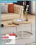 Leroy Merlin Inspire Indus 2 Piece Medium Nesting Coffee Table Set Oak & White ee46dfa7 offer