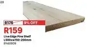 Leroy Merlin Live Edge Pine Shelf L500 x W150-200mm 81481809 offer