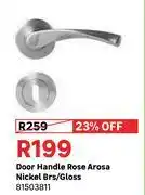 Leroy Merlin Door Handle Rose Arosa Nickel Brass/Gloss 81503811 offer