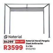 Leroy Merlin Naterial Horali Pergola Steel Anthracite 2 x 3m 81452793 offer
