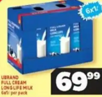 Usave Full Cream Long Life Milk 6x2 Per Pack offer