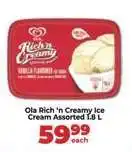 Food Lover's Market Ola Rich ‘n Creamy Ice Cream Assorted 1.8 L offer