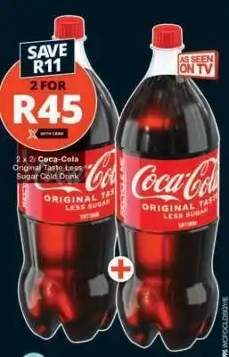 Checkers Coca-Cola Original Taste Less Sugar Cold Drink offer