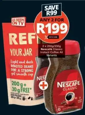Checkers Nescafé Classic Instant Coffee offer