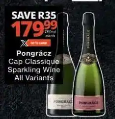Checkers Pongrácz Cap Classique Sparkling Wine offer