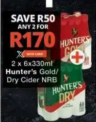 Checkers Hunter's Gold/Dry Cider NRB offer