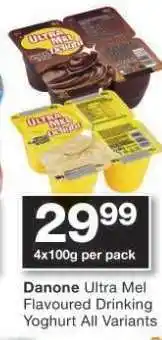 Checkers Danone Ultra Mel Flavoured Drinking Yoghurt offer