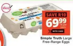 Checkers Simple Truth Large Free-Range Eggs offer