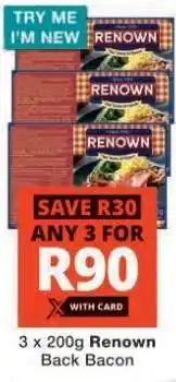 Checkers Renown Back Bacon offer