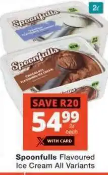 Checkers Spoonfulls Flavoured Ice Cream offer